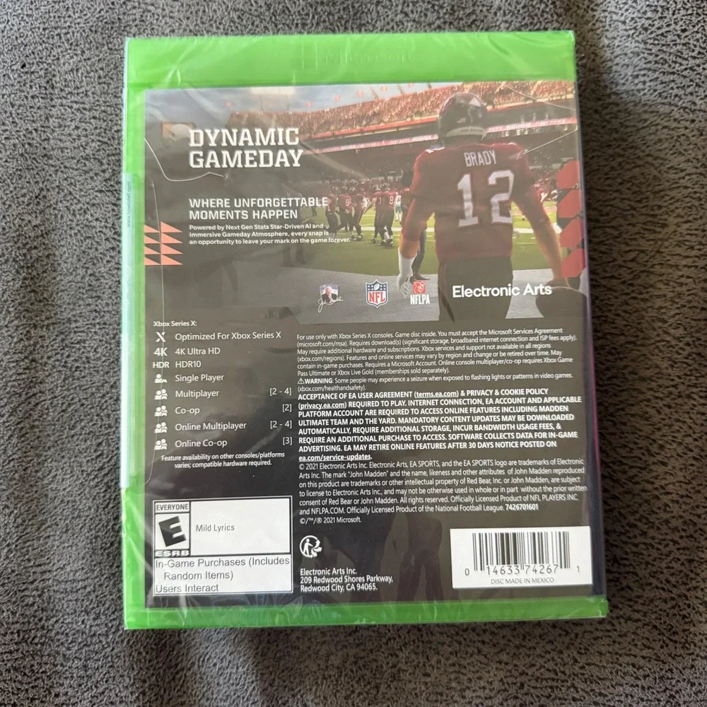 Madden NFL 22 Xbox Series‎ X EA Sports Football Video Game New Factory Sealed